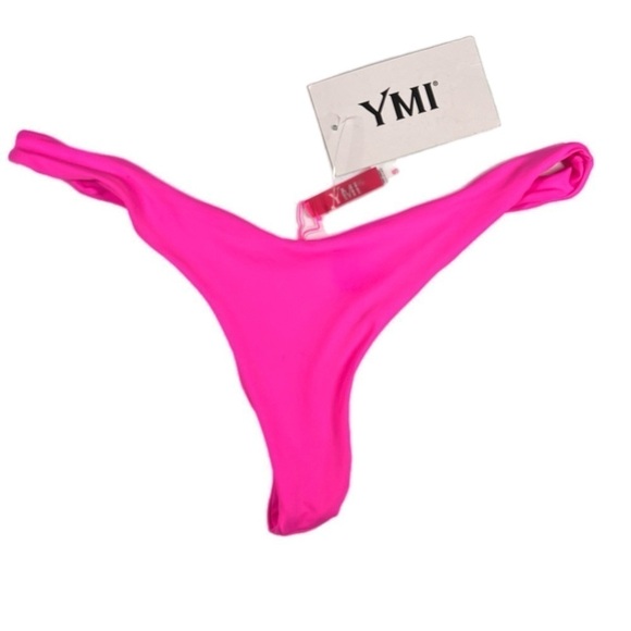 YMI | Bubblegum Pink Thong Swim Bikini Bottoms Brand New - Picture 8 of 11
